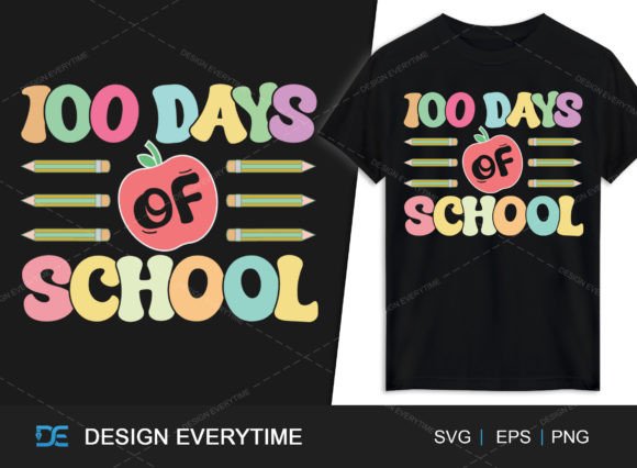 100 Days of School Typography SVG: A Fresh Take on a Milestone Celebration