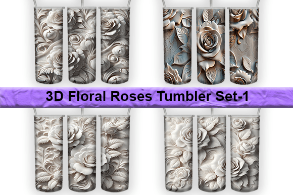 3D Seamless Floral Roses Tumbler Set-1: A Practical Tool for Creators and Small Businesses