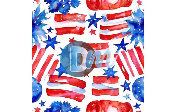 4th of July Seamless Pattern 111: A Versatile Digital Design for Celebrations and Projects