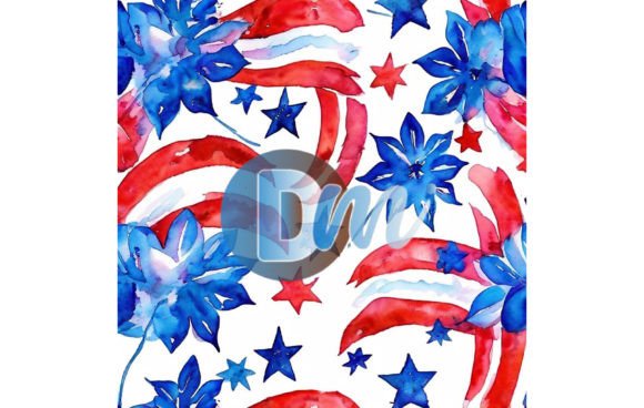 4th of July Seamless Pattern 131 for Creative Projects
