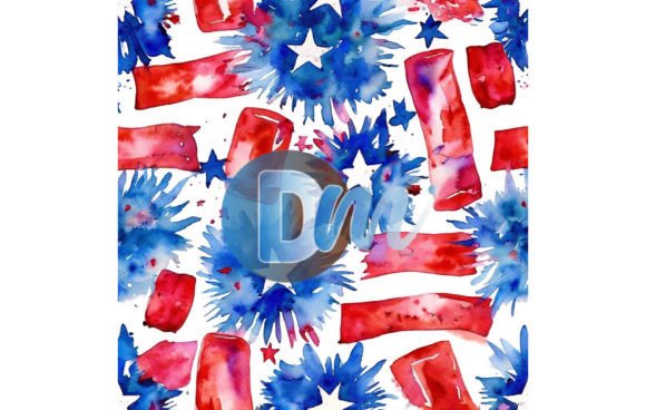 4th of July Seamless Pattern 146