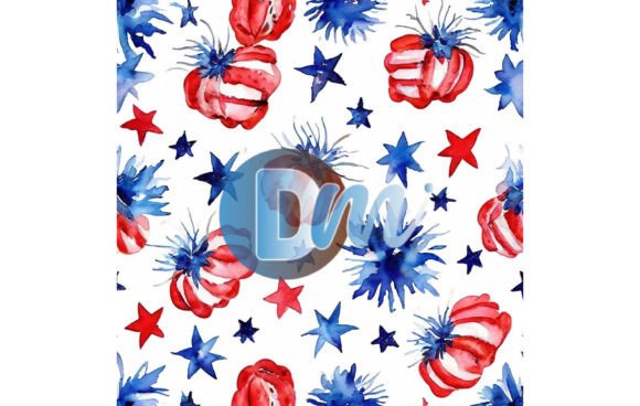 4th of July Seamless Pattern 150 for Instant Creativity