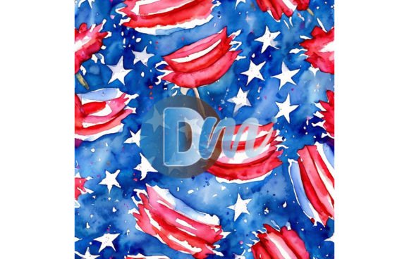 4th of July Seamless Pattern 22: A Digital Design Resource for Patriotic Projects