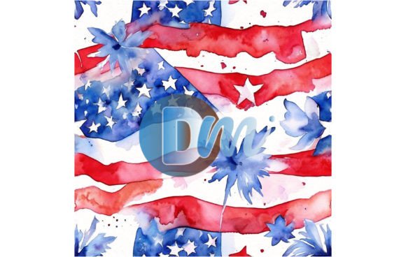 4th of July Seamless Pattern 31 for Creative Projects