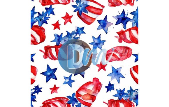 4th of July Seamless Pattern 75 for Creative Projects