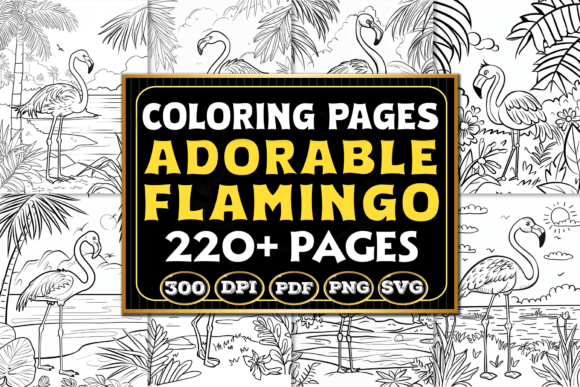 Adorable Flamingo Coloring Pages
