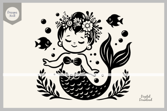 Baby Mermaid SVG File Clipart Silhouette: A Complete Guide