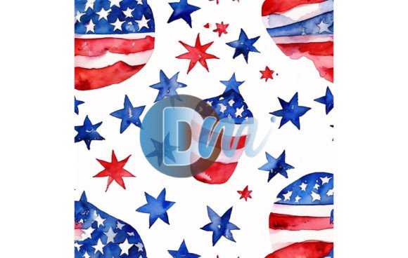 Celebrate with the 4th of July Seamless Pattern 151