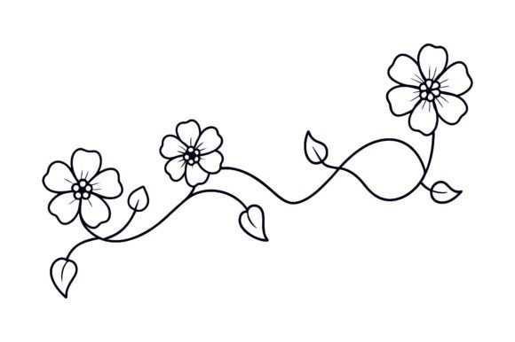 Cheerful Buttercups Border Coloring Page