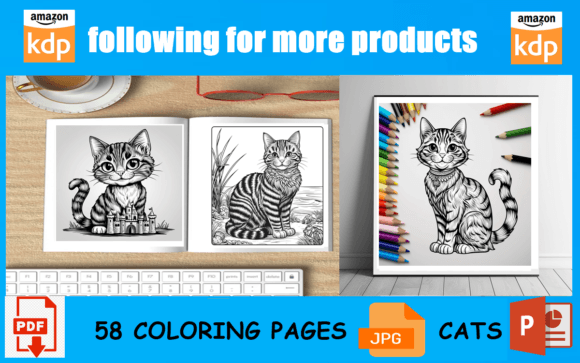 Cute Cats Coloring Book: 58 Adorable Pages for Creative Play and Skill Building