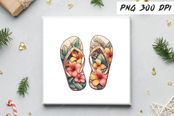 Summer Flip Flop Sandal Clipart Design Bundle