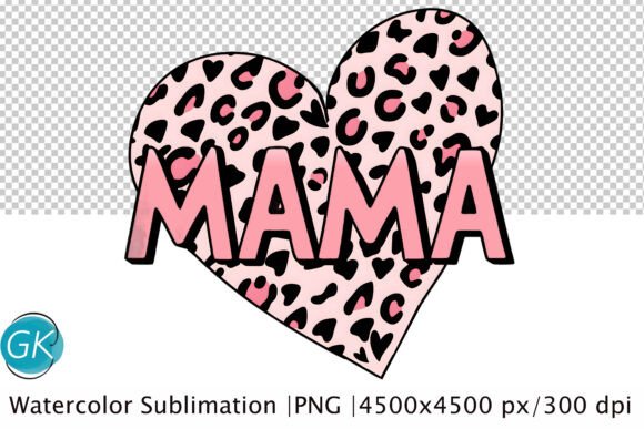 Valentine Mama Leopard Print Heart PNG: A Creative Tool for Love-Inspired Projects