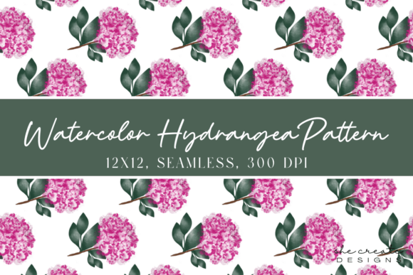 Watercolor Hydrangea Pattern Magic