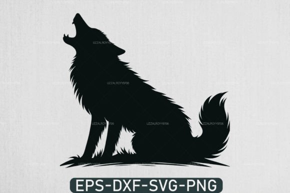 Wolf Howling SVG for Bold Nature-Themed Crafts